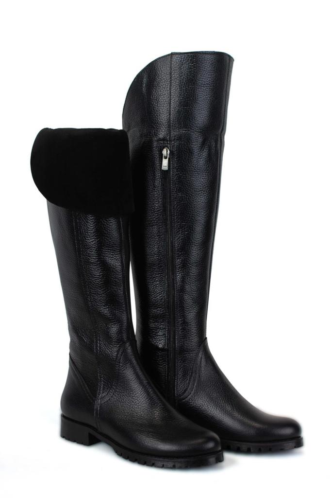Cizme de modă elegantă și moderne pentru femei Ghete din piele naturală din piele intoarsa Cizme lungi bihter cu fermoar din piele intoarsa neagra pentru femei