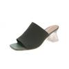 Women's Slippers Breathable Large Size Thick Heel Slip Sandals High Heels Breathable Transparent Thick Heel Slip Sandals