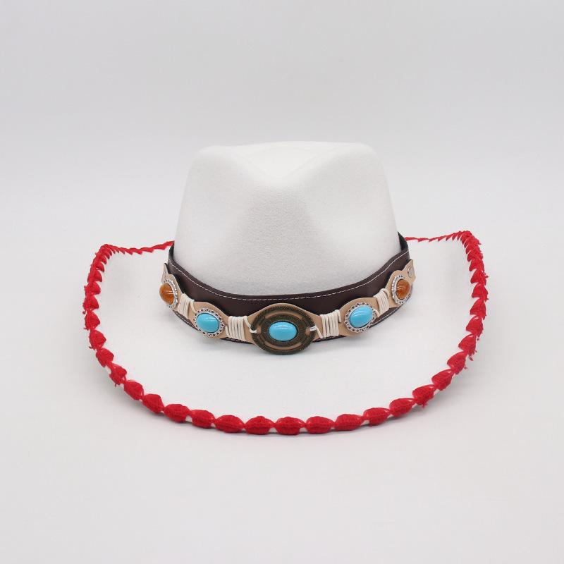 Grassland Windproof And Sunscreen Men'S Women'S Hats Are Directly Supplied With Top Hats, Versatile Ethnic Style, High-End Tibetan Holiday Jazz Hats
