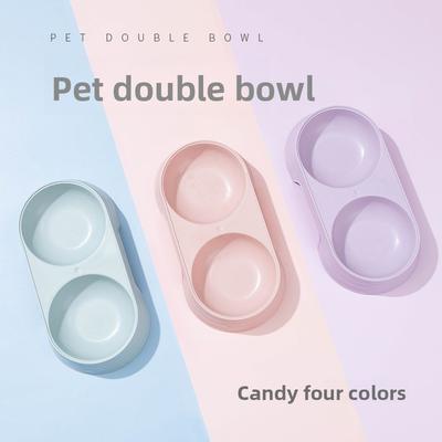 Cat Bowl, Pet Double Bowl, Candy-colored Pet Feeding Bowl, Export Bowl, Pet Dog