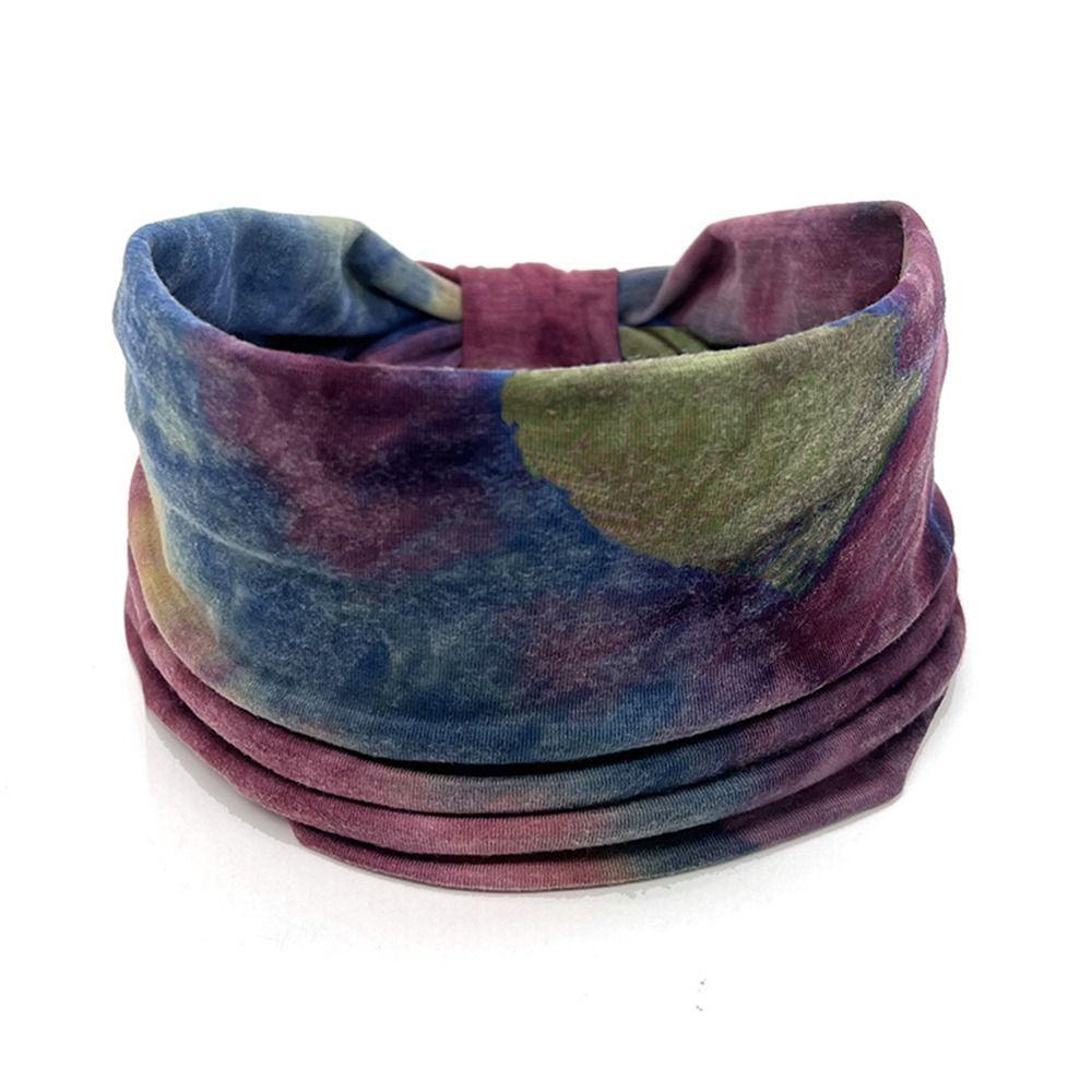 Hair Bands Yoga Criss Cross Sport Head Wraps Twist Headbands Wide Knotted Headbands Tie Dye Turban