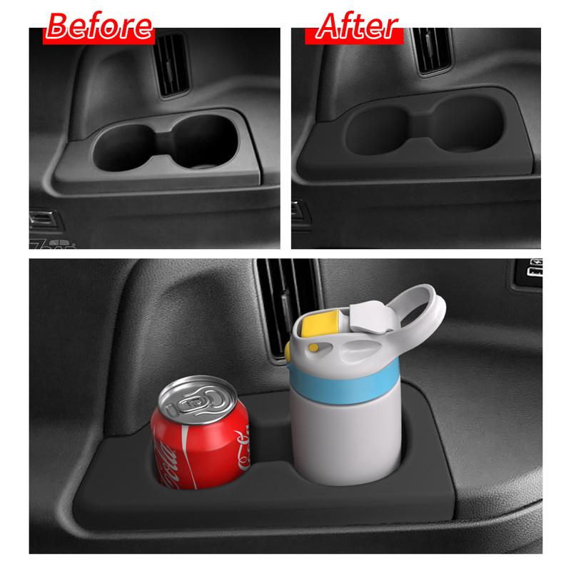 For Honda Pilot -2025 Car 3rd Row Cup Holder Erts Anti-Slip Shock-Absorbing Storage Box Tray Tidying TPE 2PCS