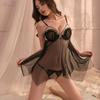Sexy Underwear Sexy Strap Steel Bracket Gather Underwear Open File Hot Perspective Mesh Uniform