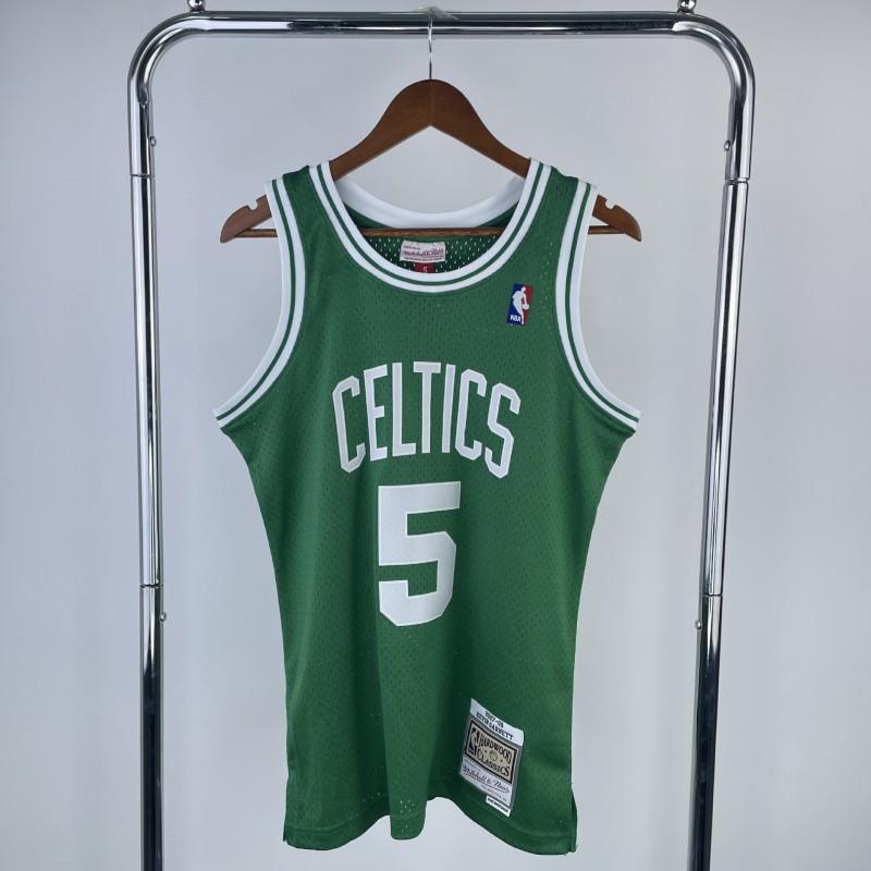 MN Prasa do nadruków Koszulka do koszykówki w stylu vintage Boston Celtics Sezon 07/08 Zielona 5 33 34 Męska Damska