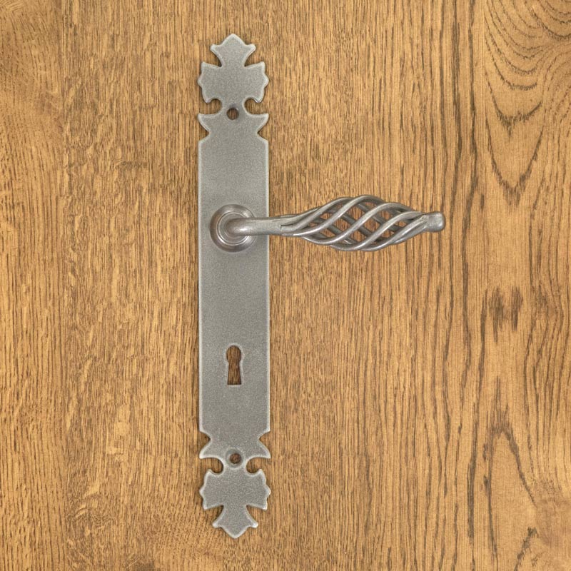LAGOS Door Handle with Key Plate 72mm STEEL
