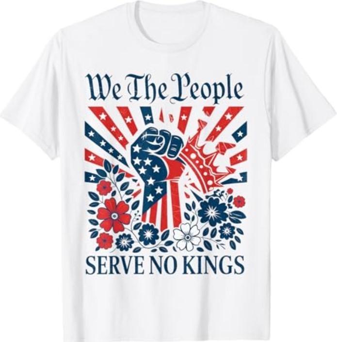 We The People Serve No Kings Stars Stripes America Patriotic T-Shirt Unisex T-Shirt XXXXL
