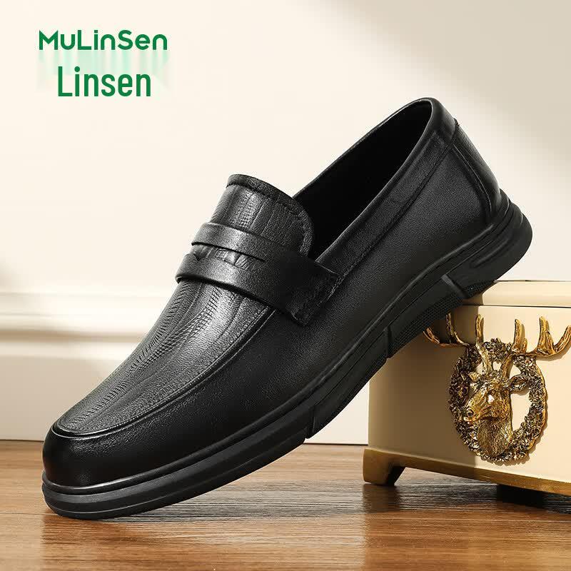 MULINSEN Men s Slip-On Business Casual Leather Loafers 43