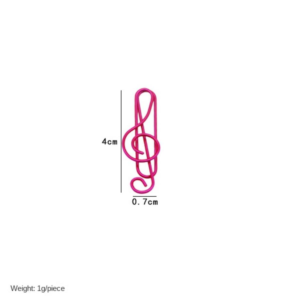 20PCS/Set Music Note Music Note Metal Paper Clips Metal Music Note Shaped Paper Clip Books