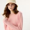 Women's Round Neck Cashmere Sweater - Autumn/Winter Solid Color Loose Knit Long Sleeve Pullover