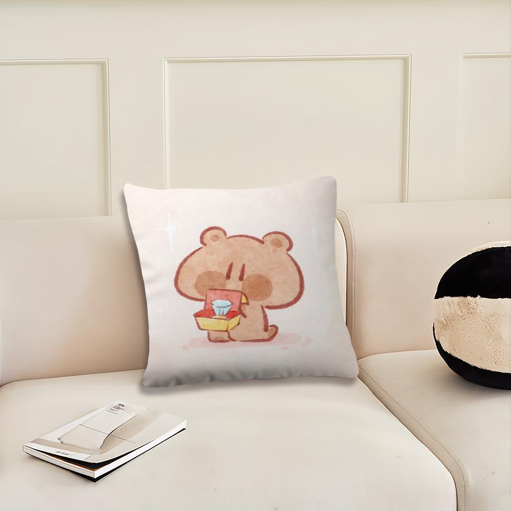 

Cartoon Rabbit love cute Christmas cushion cover Pillow Cover Decoration Room Home Sofa living Office Car Nordic Simplicity 12x12Inch