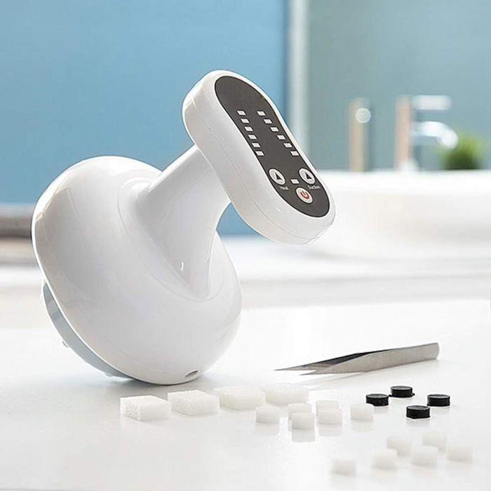 Masseur Anti-Cellulite, Appareil de Massage Aspiration et Chaleur, Thérapie Par Vide, Intensité Réglable, Rechargeable, Jambes, USB
