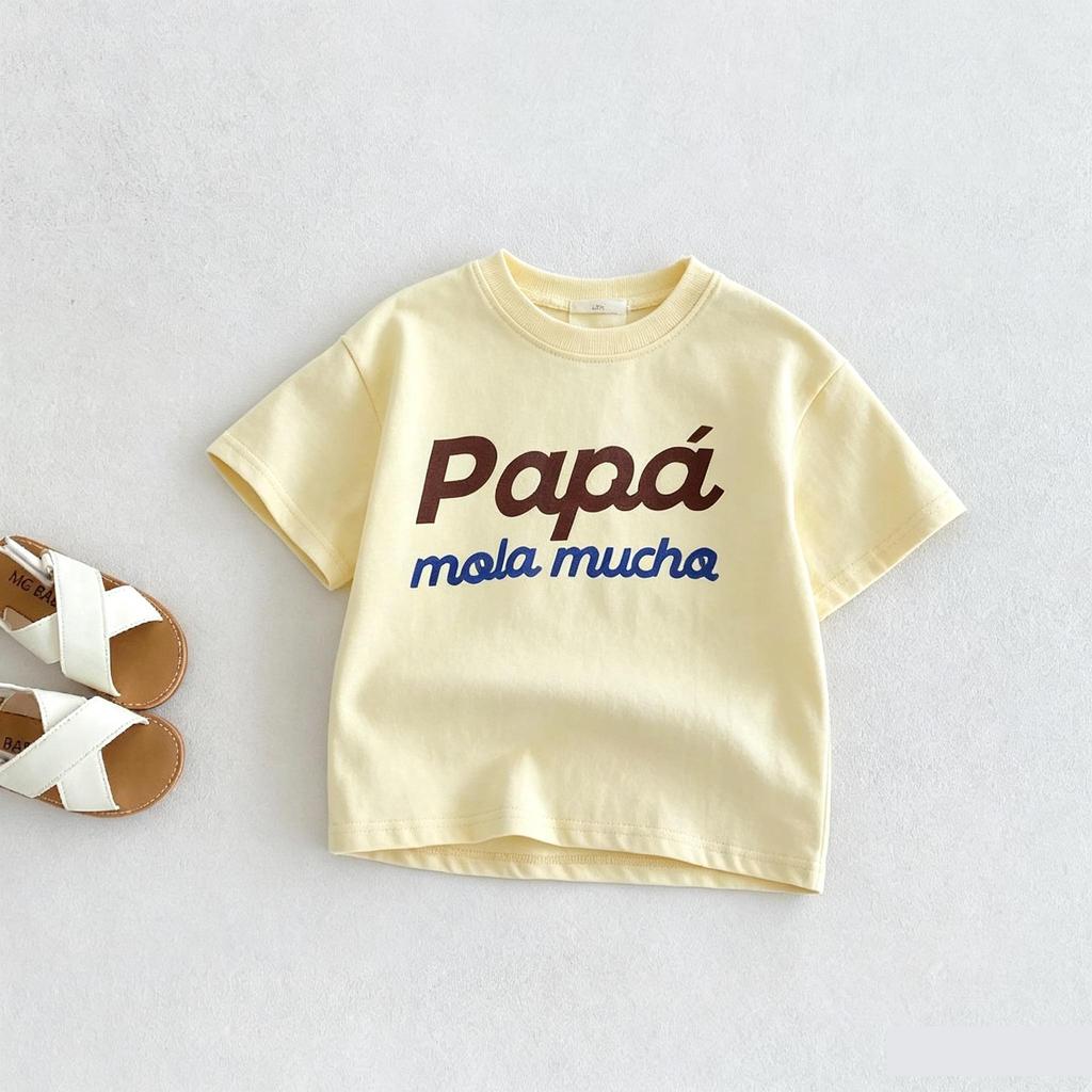 Summer Short Sleeve Tops Cartoon T-shirts Casual Versatile Baby Girls Boys Round Collar Tees Boutique Children's Wear T Shirt