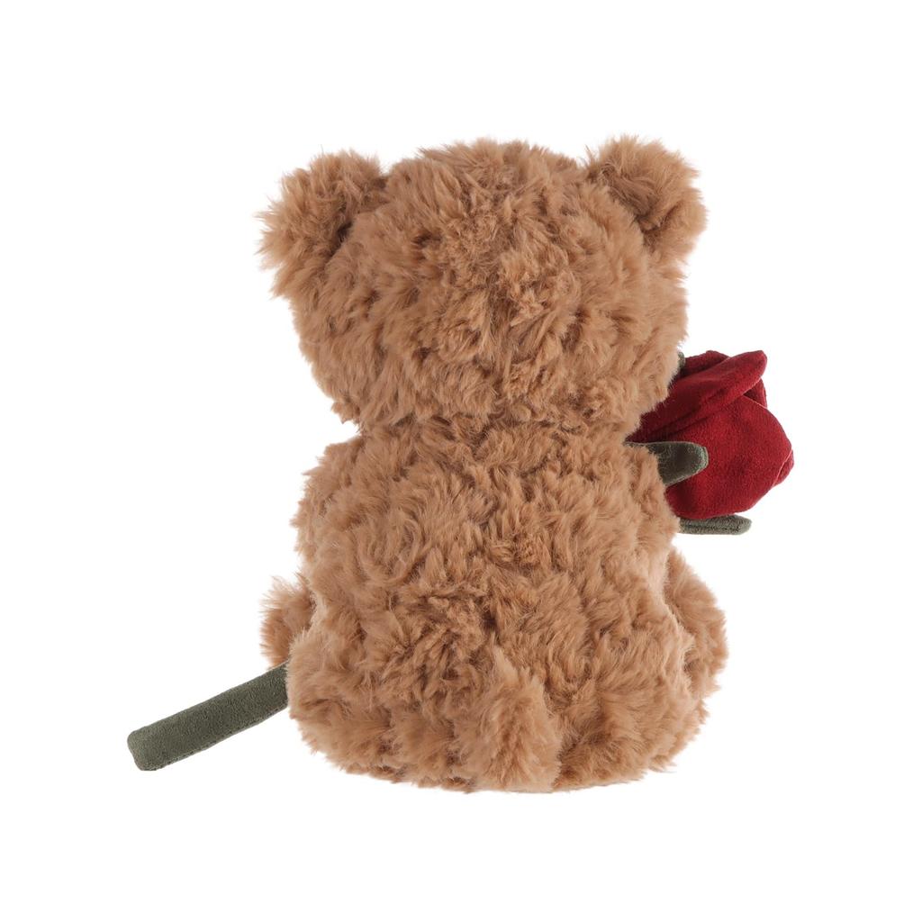 Apricot Lamb Rose Brown Flower Bear Plush Toy for Soft and Cute Fluffy Rose Brown Flower Bear for Girls and 20cm Children, Boys,