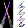 Cool Double-edged Lightsaber With Telescopic Bearings Rotating Cool Lighting And Sound Effects A Boy's Toy Gift
