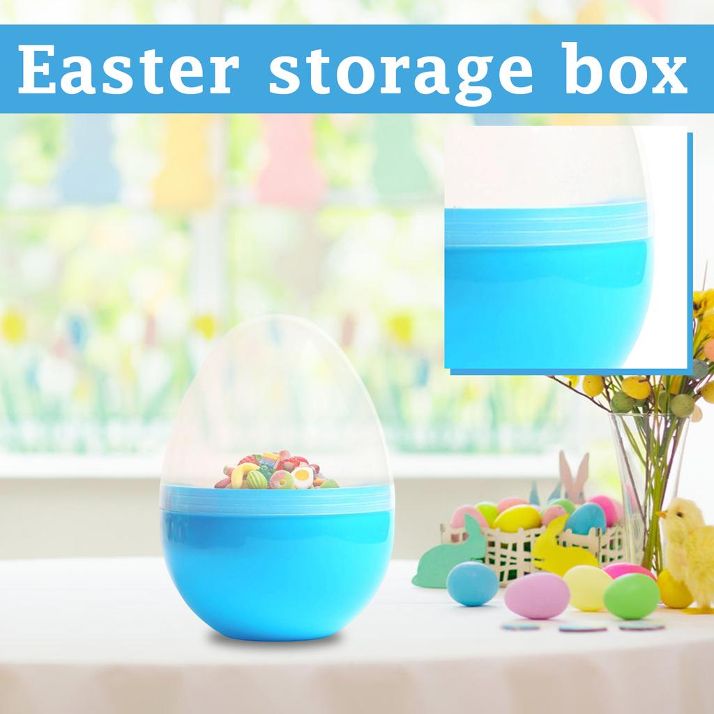 Cutie Depozitare din Plastic în Formă de Ou de Paște - Containere Organizatoare Stivuibile Pentru Bomboane, Jucării, Artizanat și Decorațiuni de Sărbătoare