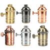 E27 Aluminum Alloy Diy Lamp Base With Switch Vintage Screw Socket Antique Lamp Holder Fixture