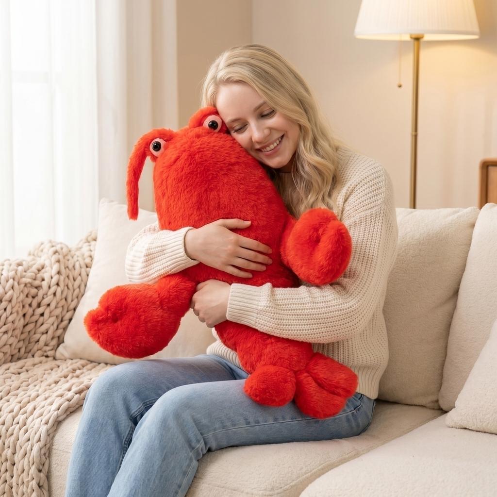 Plush Lobster Stuffed Animal Soft Toy for Kids and Adults Realistic Design Durable Material Suitable for Home and Office Decoration