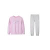 Casual Sports Suit Fashion Comfortable Versatile Logo Letter Print Round Neck Long Sleeve Kids Suit Cherry-Blossom-Pink N32442166GS-004