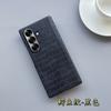 Applicable To Samsung Folding Screen Zfold7 Crocodile Pattern Mobile Phone Case, New Central Axis Magnetic All-inclusive Fold7 Outer Leather Case