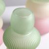 Glass Vase Pebble Geometric Striped Gradient Colored Flowerpot Flower Vase Terrarium Home Decoration Accessories