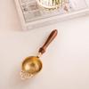 Octavius Premium Brass Tea Strainer with Wooden Handle