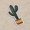 Patch - Mono Quick - Cactus - Brown - 6cm X 3cm - Original Decoration