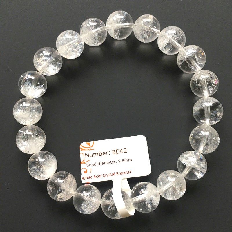 

Natural White Asse Bracelet Crystal Transparent White Popcorn Bracelet Ice Transparent Bracelet Men and Women Jewelry Gift One Thing One Picture Khaki(BD18 diameter: 8.6mm)