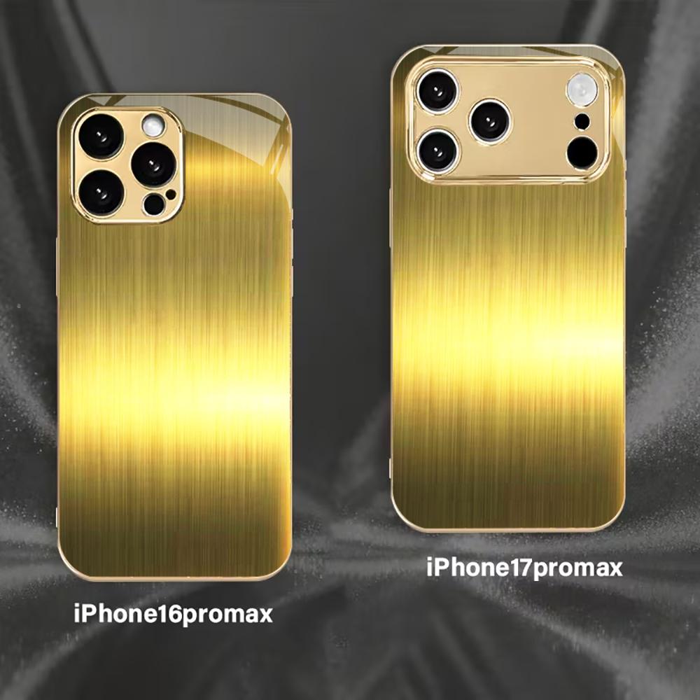 Exquisite Luxurious High-end Phone Case Electroplated Glass PhoneCase for iPhone 17 16 15 14 13 12 11pm Pro Plus Dropresistant