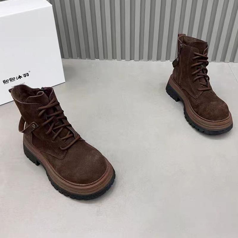 Fashion Flats Women Ankle Boots Fashion Lace Up Shoes Designer Woman Boots 2025 Winter Sport New Cozy Chelsea Botas Mujer De Zapatillas