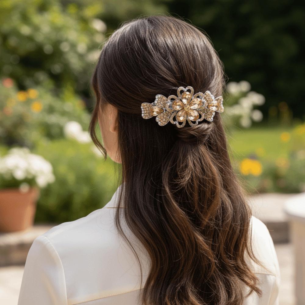 8,5 cm Pinze per Capelli Incrostate di Diamanti Taglia Grande Pinza per Coda di Cavallo Accessori per Capelli per Adulti