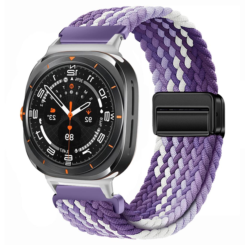 For Samsung Galaxy Watch Ultra Strap 47mm Accessories Magnetic Nylon Braided sport Bracelet Correa Galaxy Watch 7 Ultra Band