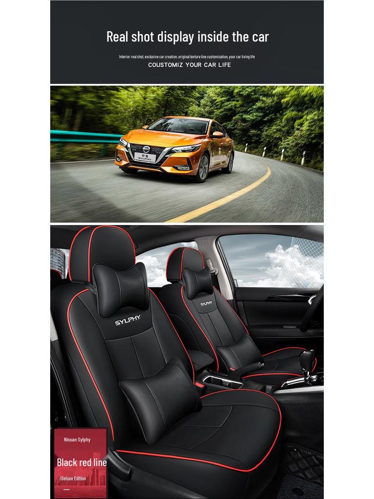 Sylphy Classic Vollumfassende Autositzauflage, 14. Generation, 2020, Universell für alle Jahreszeiten.