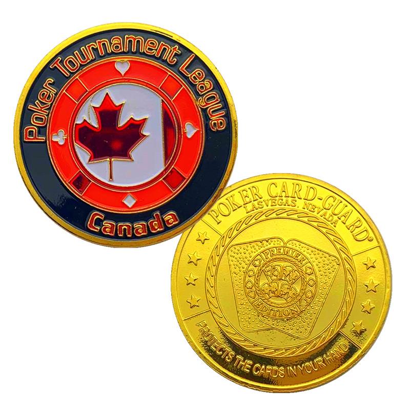 Canadian maple leaf, gold-plated commemorative medal, collectible coin, badge, chip gold coin, commemorative coin, coin
