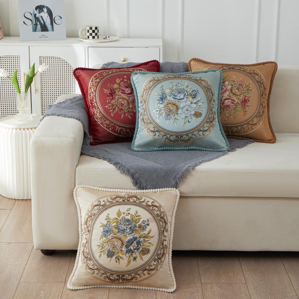 Crafted Jacquard High-precision Sofa Pillows, High-end Light Luxury Bed Cushions