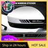 Samolepky na auto Pro Alfa Romeo 2ks Samolepka na zpětné zrcátko Pro Alfa Romeo Mito Brera 147 Giulietta 159 156 Stelvio Sportiva Giulia