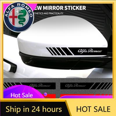 Car Stickers For Alfa Romeo 2Pcs Rearview Mirror Sticker For Alfa Romeo Mito Brera 147 Giulietta 159 156 Stelvio Sportiva Giulia