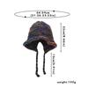 New Rainbow Striped Knitting Wool Beanie Hat Women Girl Winter Warm Crochet Ear Protection Cap Korean Ski Snow Windproof Bonnet