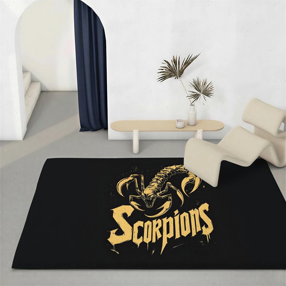 Band S Scorpions Floor Mat Eco Friendly Flannel Doormat Non Slip Odorless Soft Short Plush Indoor Floor Rug