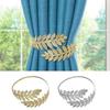 New Leaf Shape Metal Curtain Tiebacks Adjustable Clip Vintage Style Curtain Pull Hook Buckle Clip Curtains Tie Holder Home Decor