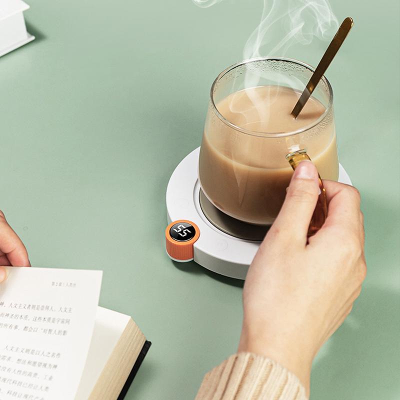 1PC Intelligent Thermostatic Heating Coaster Portable Tea Warmer Fast Heating Home Desk Heating Coaster for Home Studio Travel