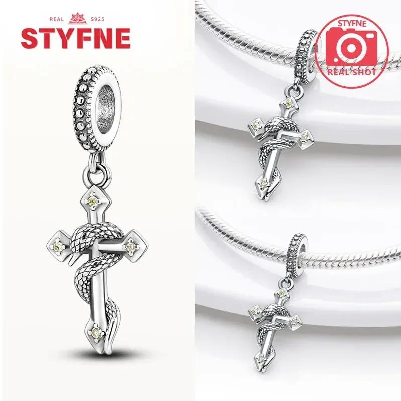 Copper Charms Religion Heart Lucky Eye Cross Beads Fit Originalbracelet For Women Fine Jewelry Gift