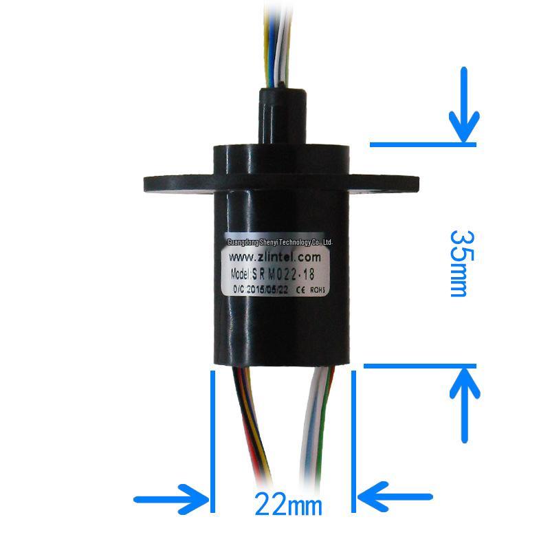 Cap-Type 18-Channel 2A Conductive Slip Ring for Robotic Automation