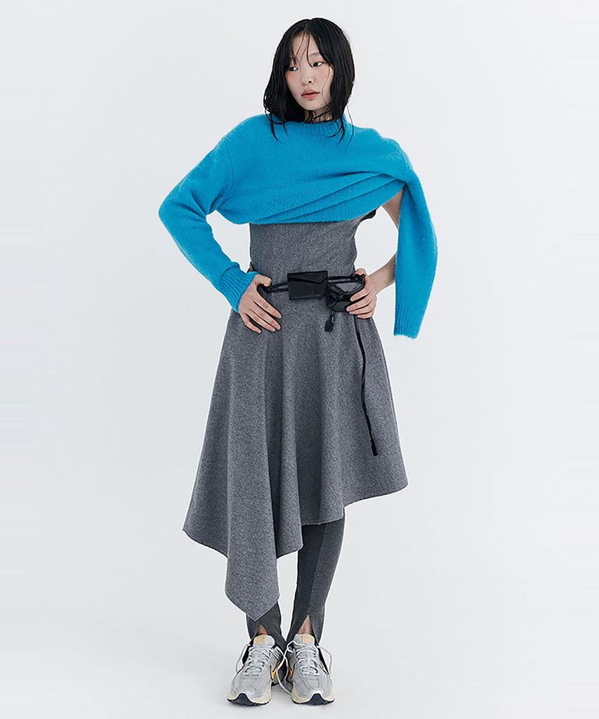 WNDERKAMMER Raw-Cut Wool Dress_Grey