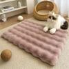 Plush Bubble Fleece Pet Mat Winter Warm Pet Cotton Pad Non-Slip Cats Mat Dogs Soft Comfortable Solid Color Dogs Mat Pet Supplies