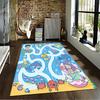 Cute Ocean-Themed Carpet with Mermaid, Dolphin, Fish, and Sea Life Suitable for use as an anti-slip for living room bedroom sofas