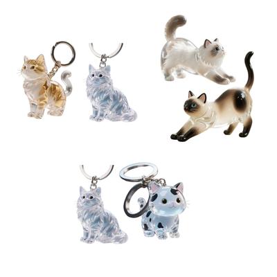 Cats Furs Display Case Customizable Pet Hair Memorial Keychain For Cherished Memories And Everyday Carry Convenience
