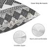 Custom Luxury Greek Key Meander Cushion Cover for Sofa Soft Black and White Marble Pillow Case Home Decor