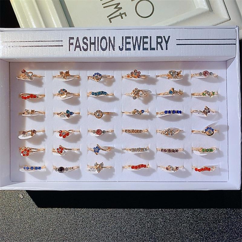 

5 шт. кольцо со вставкой из циркона Модное изысканное кольцо для женщин