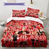 Bilbao Patrón Ropa de Cama Juego de Colcha Funda de Colcha Funda de Almohada Decoración del Hogar Regalo de Cumpleaños (1 * funda nórdica + 2 * fundas de almohada, sin núcleo)