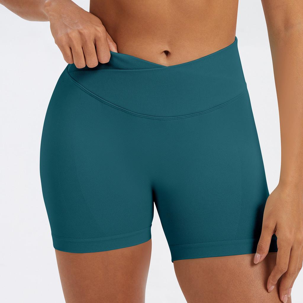 Womens Yoga Shorts With Nylon Fabric For Running And Fitness Activities